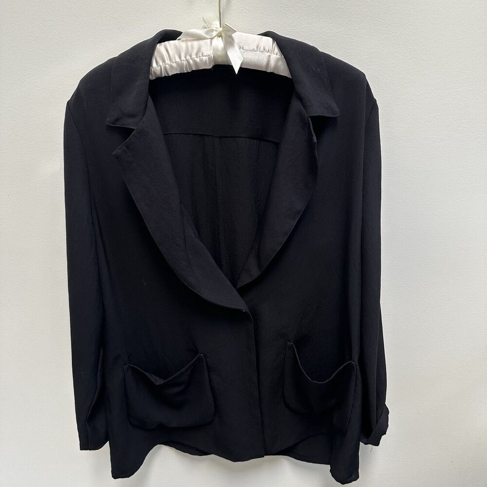 Babette SF Black‎ 1 Button, Boxy, 2 Pocket Blazer XS